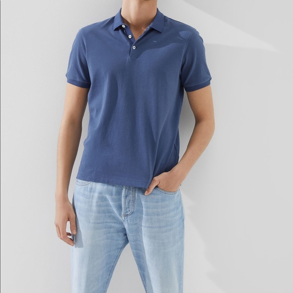 Brunello Cucinelli Denim Popover Vneck Polo S Gray - Picture 16 of 16
